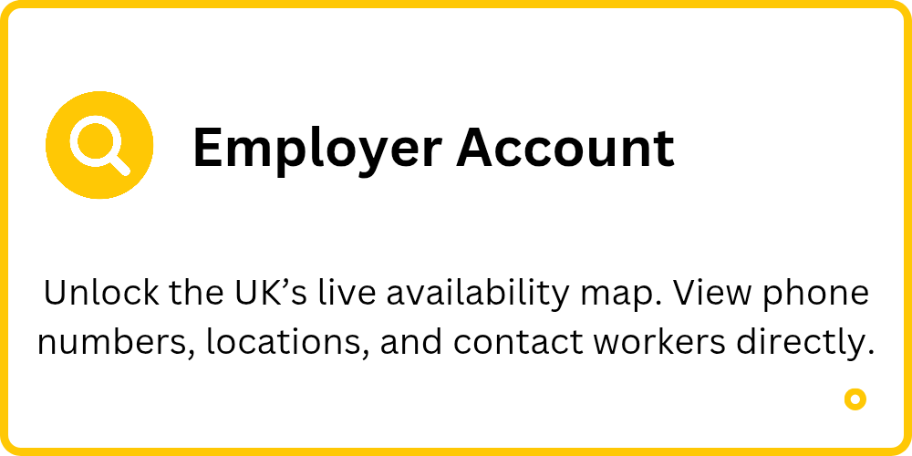 Create Employer Account to gain access to the UK's National Employment Map.